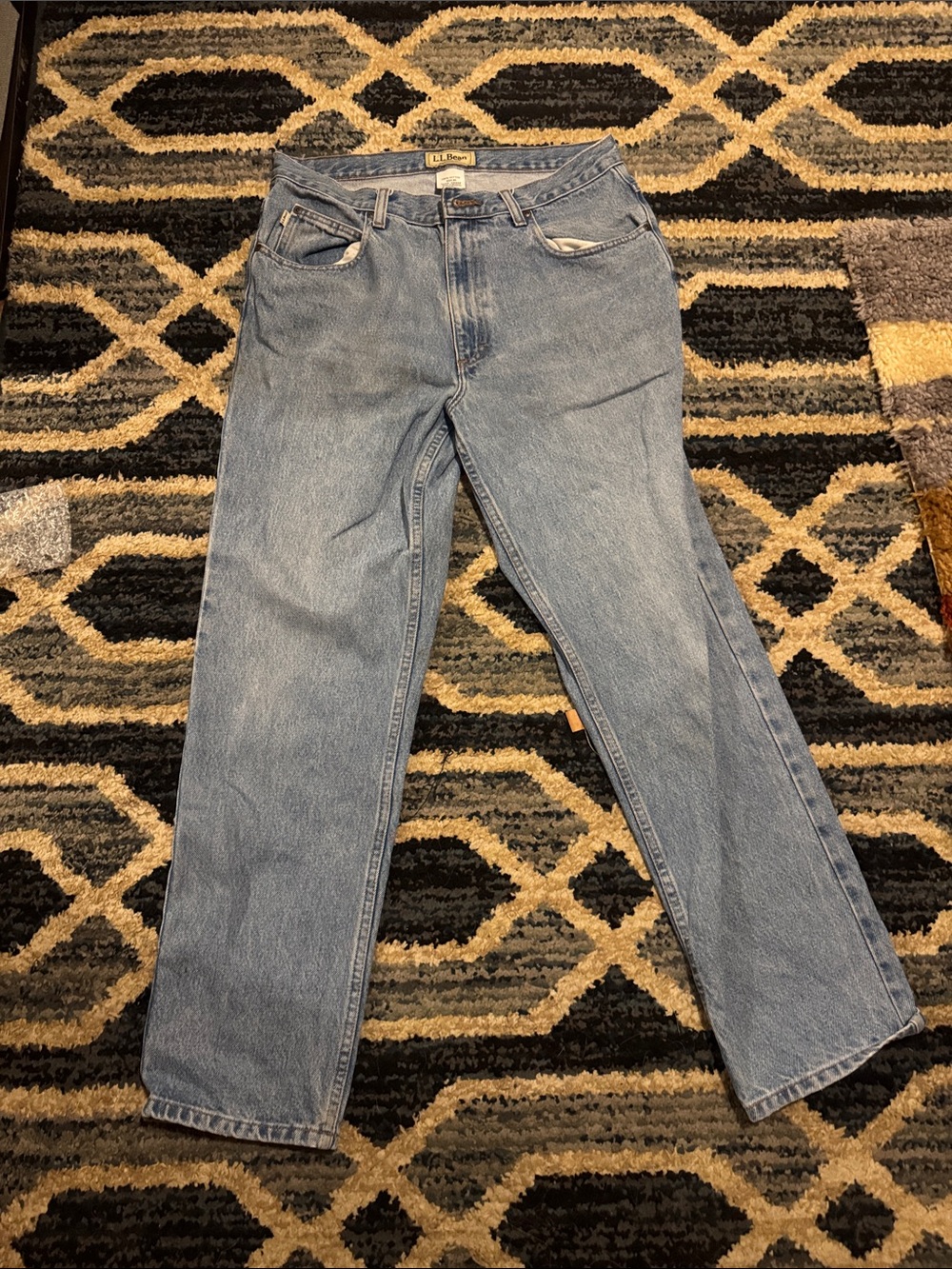 L.L. Bean Light Blue Straight-Leg Jeans